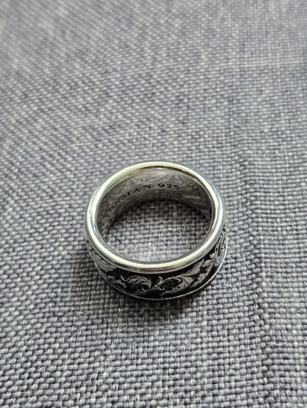 David Yurman Mythical Dragon Sterling Silver Band Ring